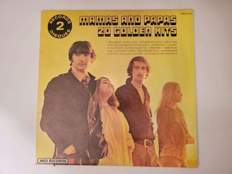 Mamas and Papas 20 Golden Hits vinyl record